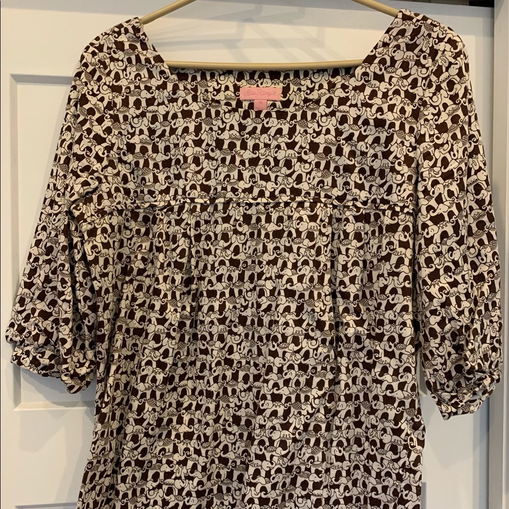 Lilly Pulitzer elephant print shirt